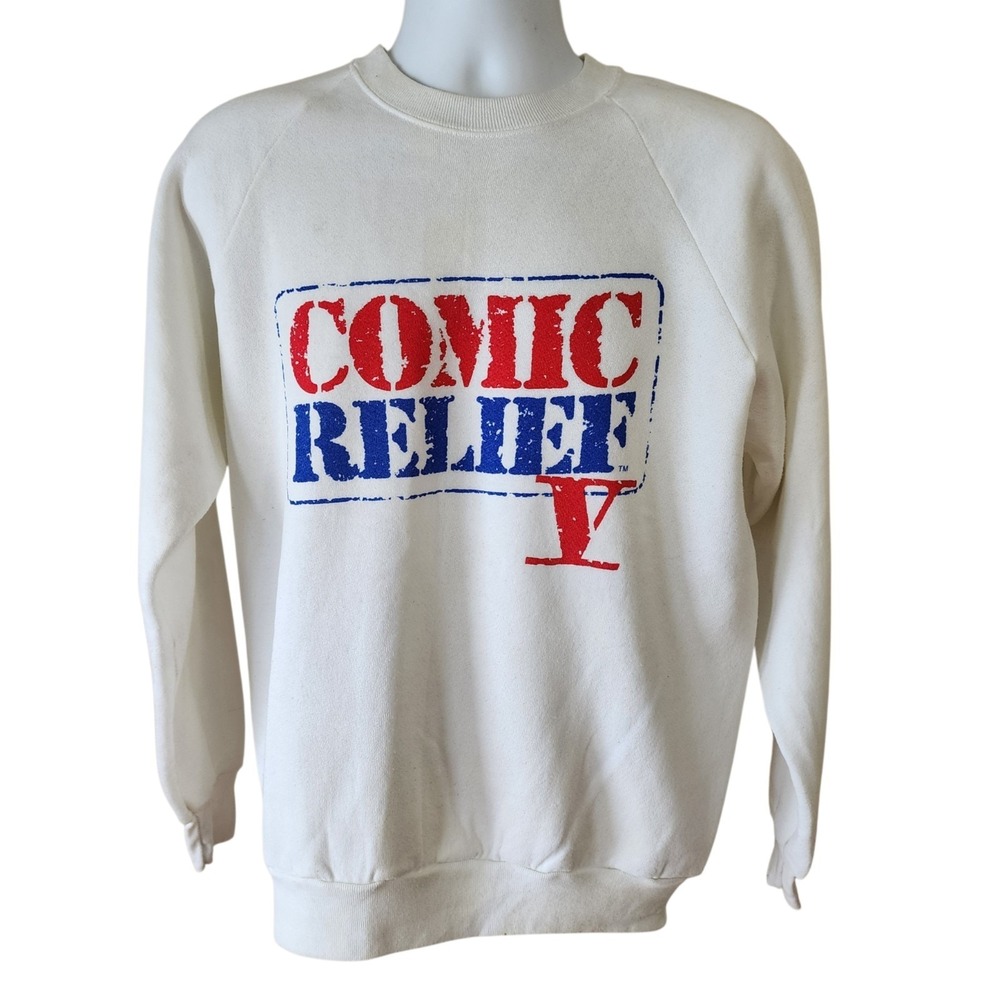 Vintage 1992 Comic Relief V Sweatshirt USA Made Men's Large Graphic Crewneck
